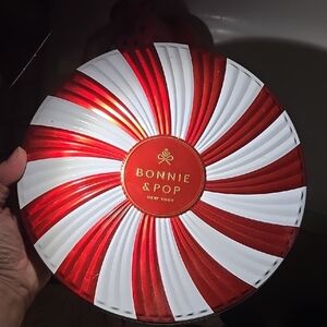 Bonnie & Pop New York Peppermint Swirl Large Circle Treat Tin - Empty